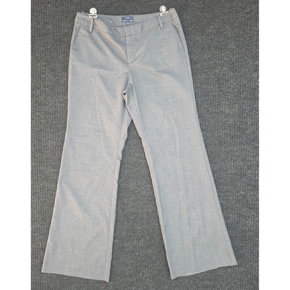 Gap Favorite Trouser Gray Stretch Dress Pants Womens 10R Mid Rise Career Slacks
